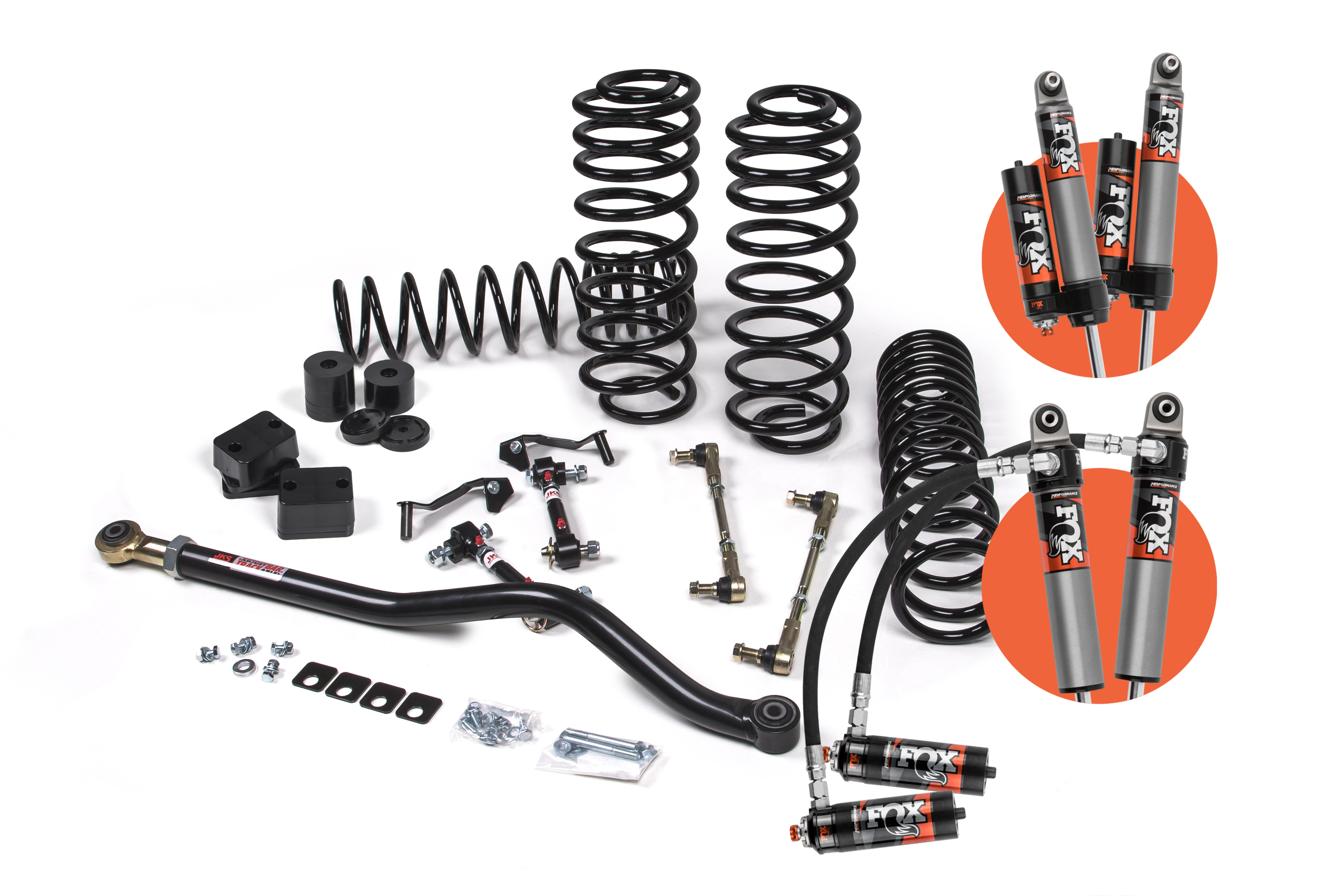 2018-2024 Jeep Wrangler JL J-Konnect 3.5 Inch Lift Kit 4 Door Standard Rate Coils JSPEC JKS Manufacturing